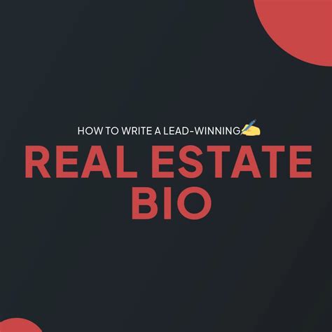 Real Estate Agent Bio: 10 Examples Of Lead